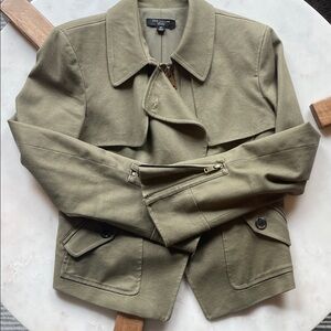 Olive Green Women's Moto Jacket
